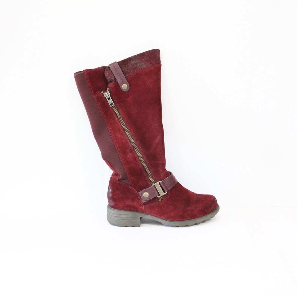 Earth Origins Tall Boots Women Lug Sole Shoes Knee High sz 6 Suede portia